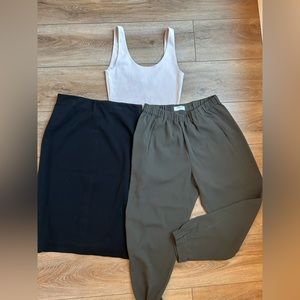 Aritzia bundle fits size small. Bodysuit, knee length pencil skirt and pants